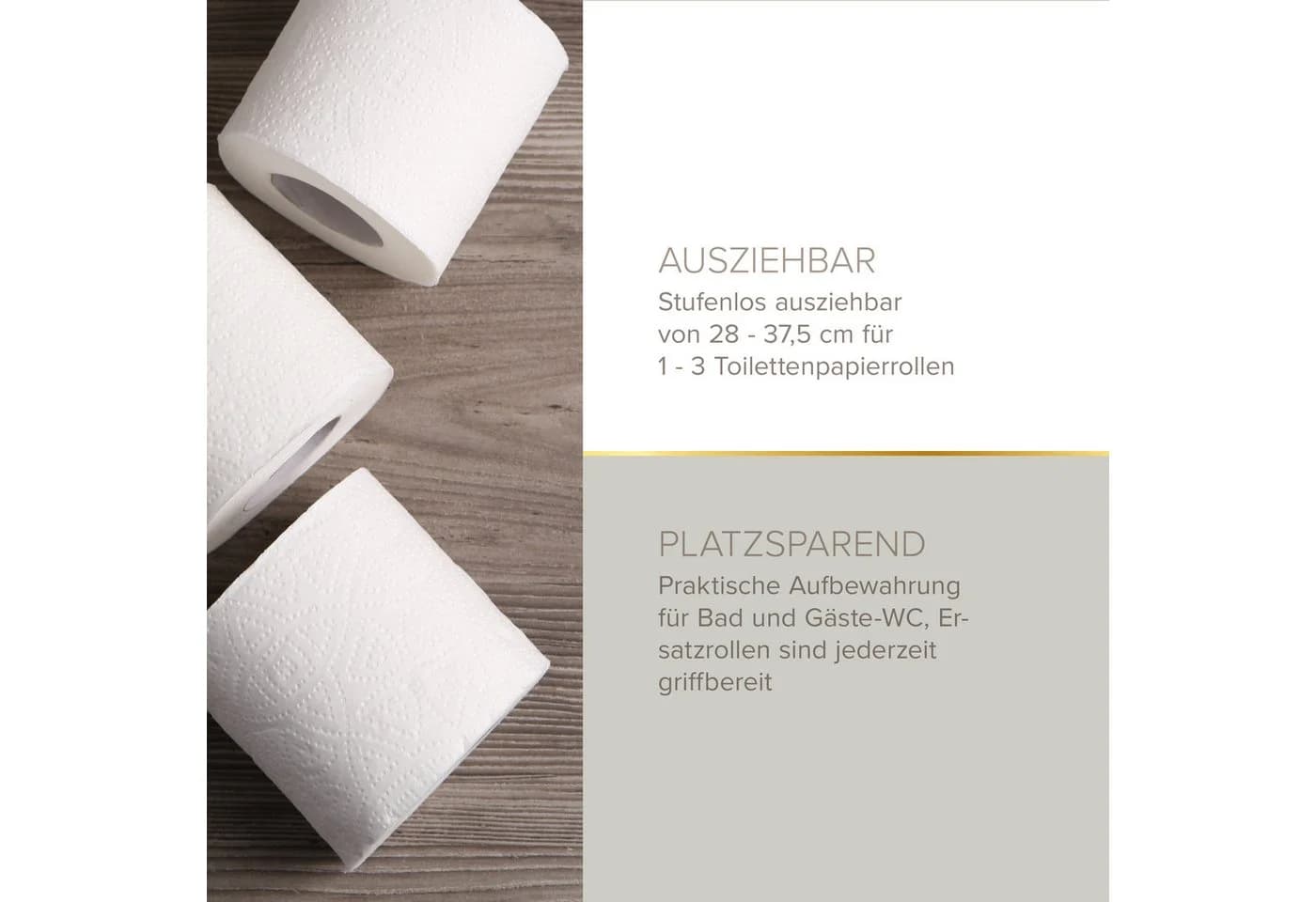 Lenz Toilettenpapierhalter SOULUTION Teleskopstange Chrom - Bild 5