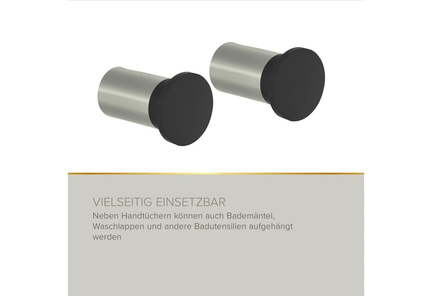 Lenz Handtuchhaken SOULUTION 2er Set Chrom Modern - Bild 3