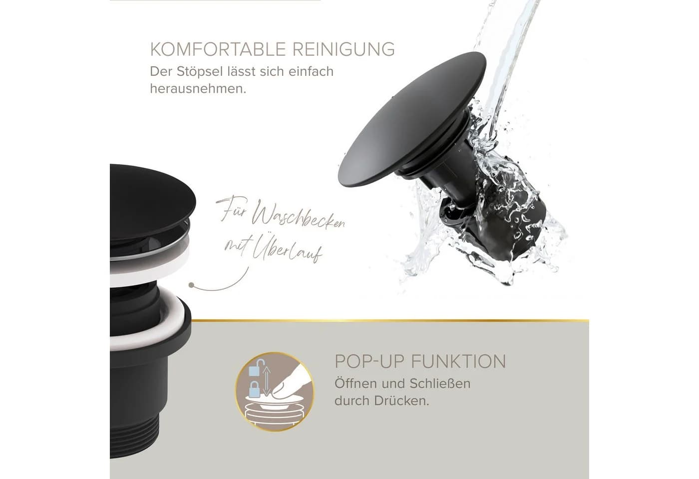 Lenz Waschtischarmatur HOKU Schwarz-matt Anti-Fingerabdruck - Bild 4