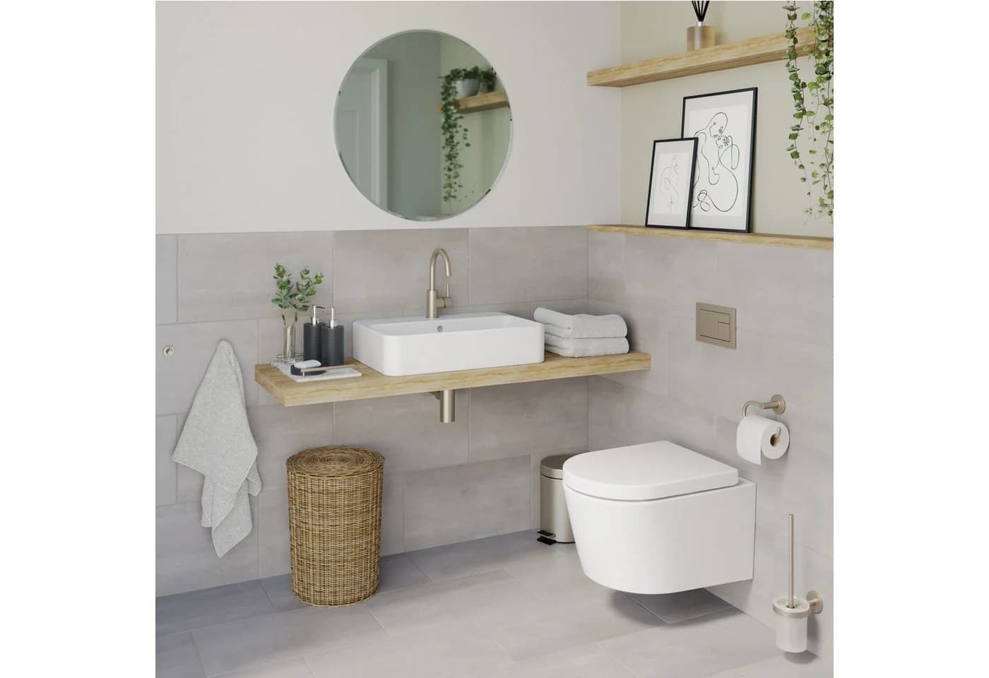 Lenz WC-Reinigungsbürste NOA Wandmontage Silber Nickeloptik