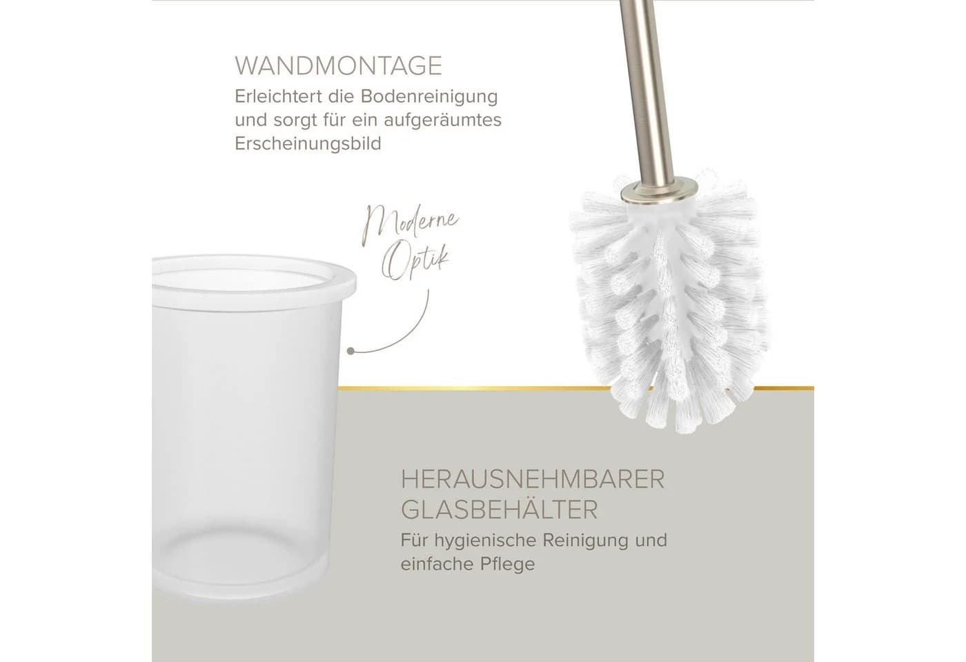 Lenz Badaccessoire-Set HYGGE 4-teilig Nickel-Optik - Bild 5