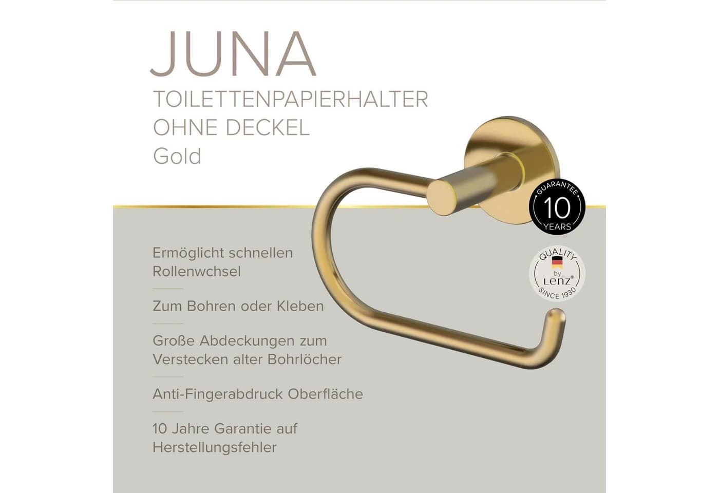 Lenz Toilettenpapierhalter HYGGE Gold - Bild 3