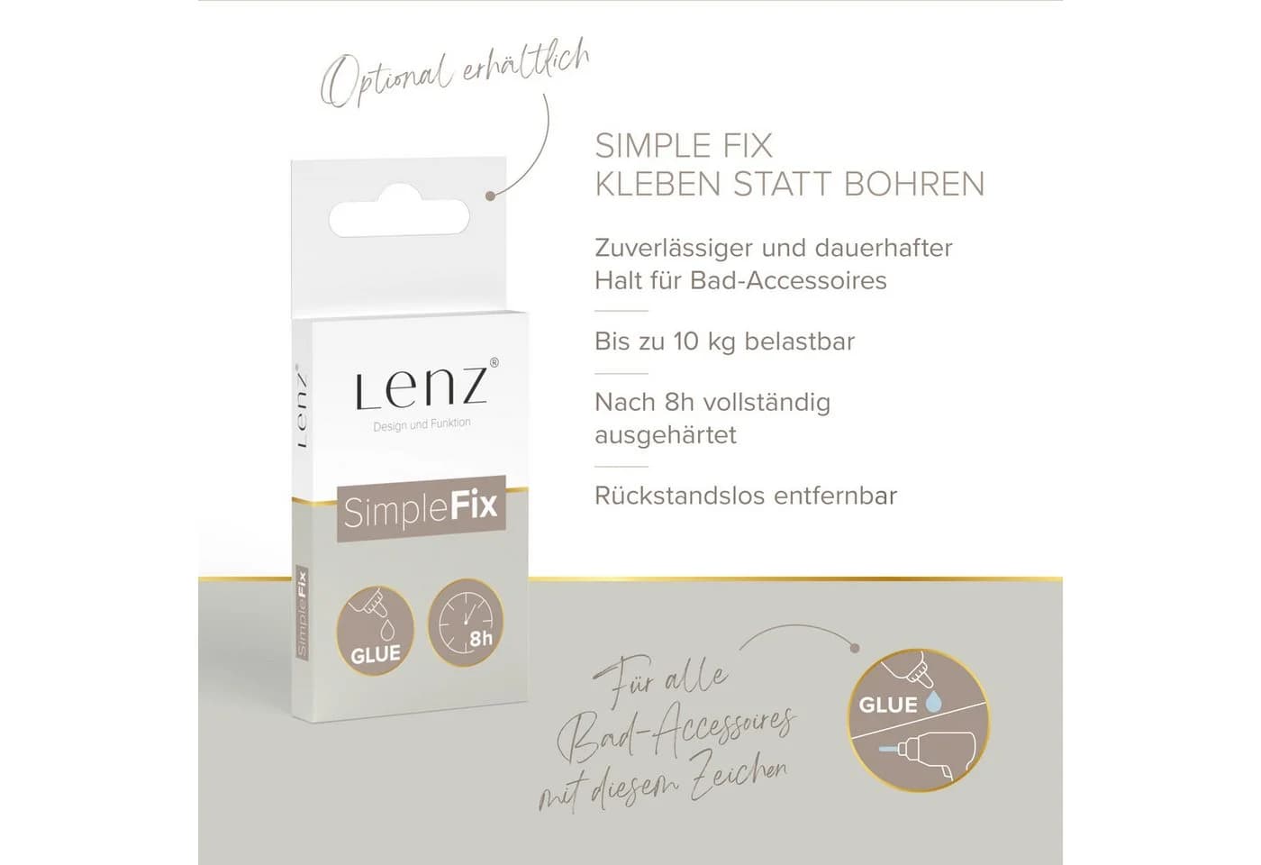 Lenz Doppelhandtuchhalter HYGGE Gold - Bild 4
