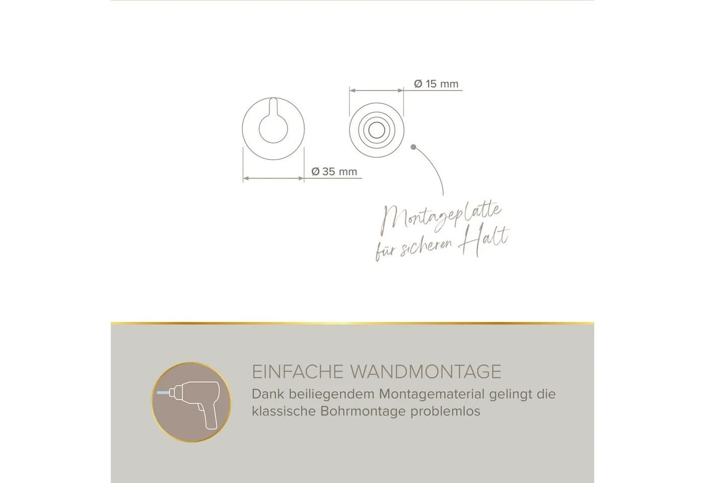Lenz Handtuchhaken HYGGE Gold 2er-Set - Bild 4