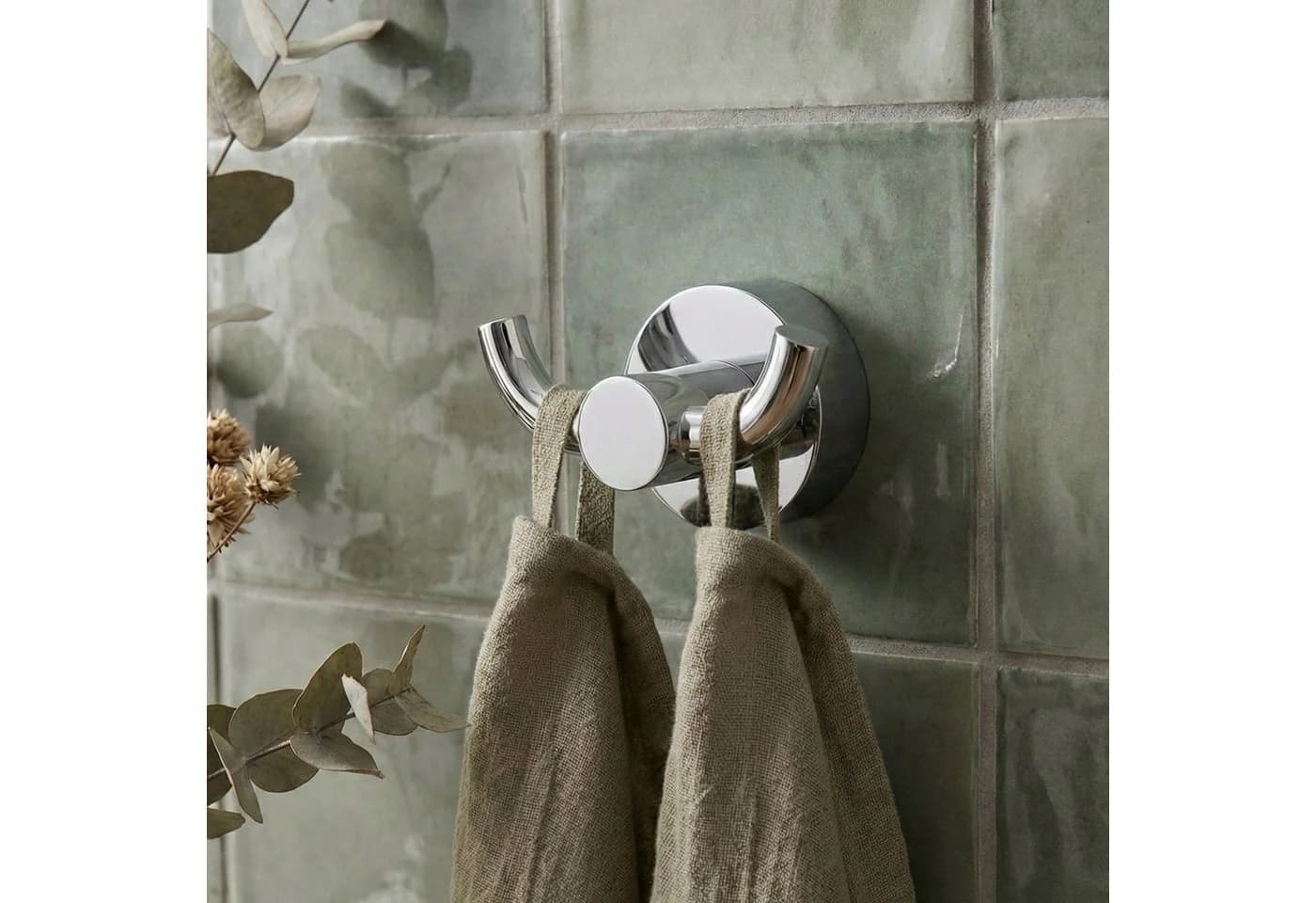 Lenz Handtuchhaken PISA Chrom Silber 2 Handtücher