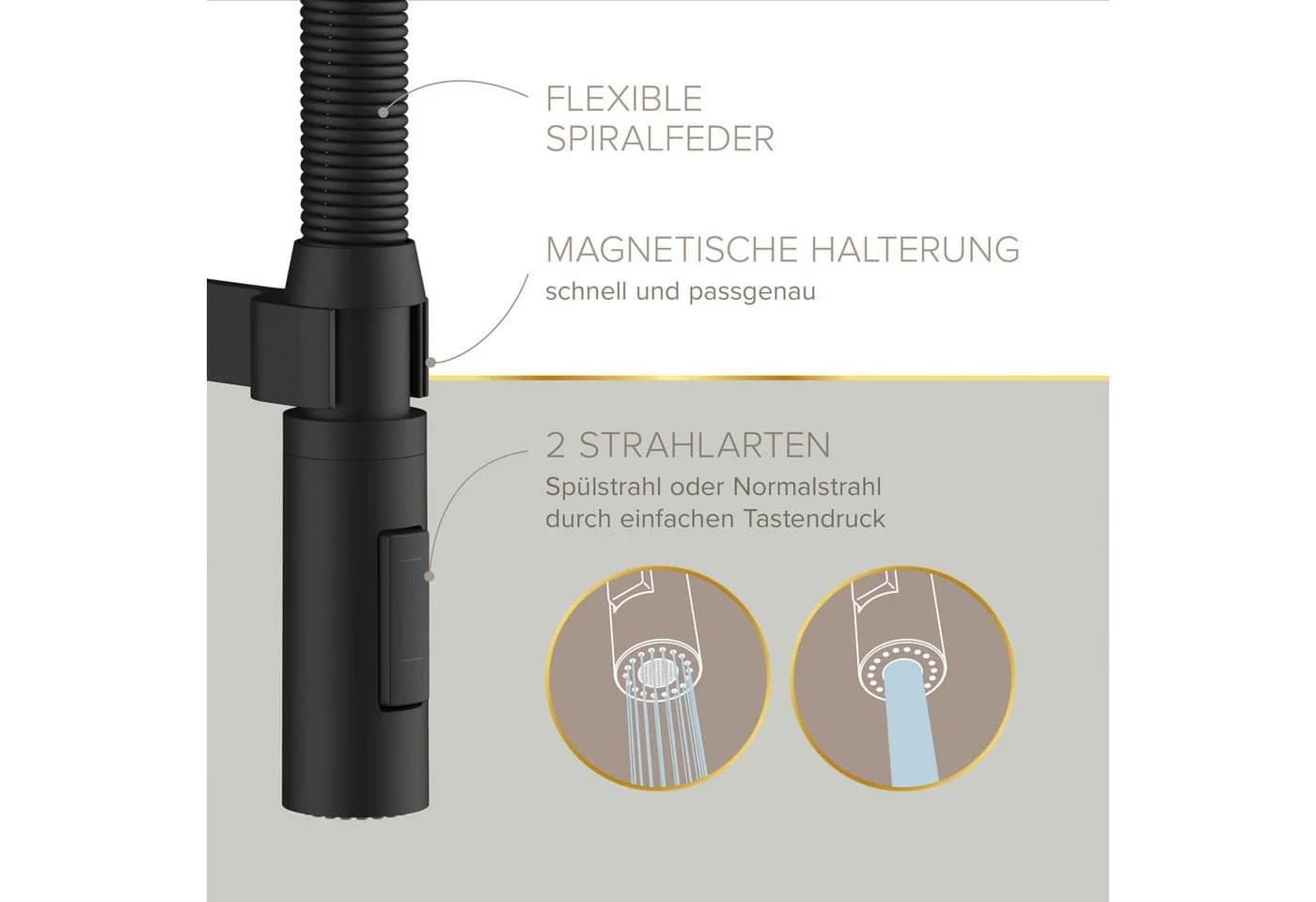 Lenz Küchenarmatur ALUNA Schwarz - Bild 4