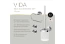 Lenz Badaccessoire-Set HYGGE 4-teilig Chrom Bild 3