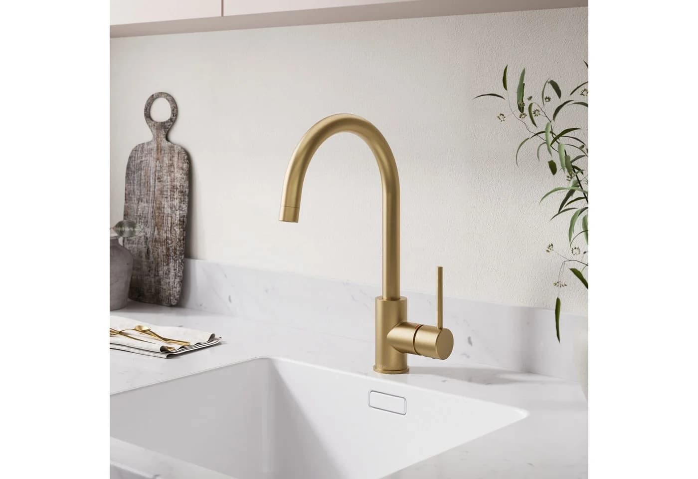 Lenz Küchenarmatur LIO Gold 360° Schwenk Wassersparfunktion