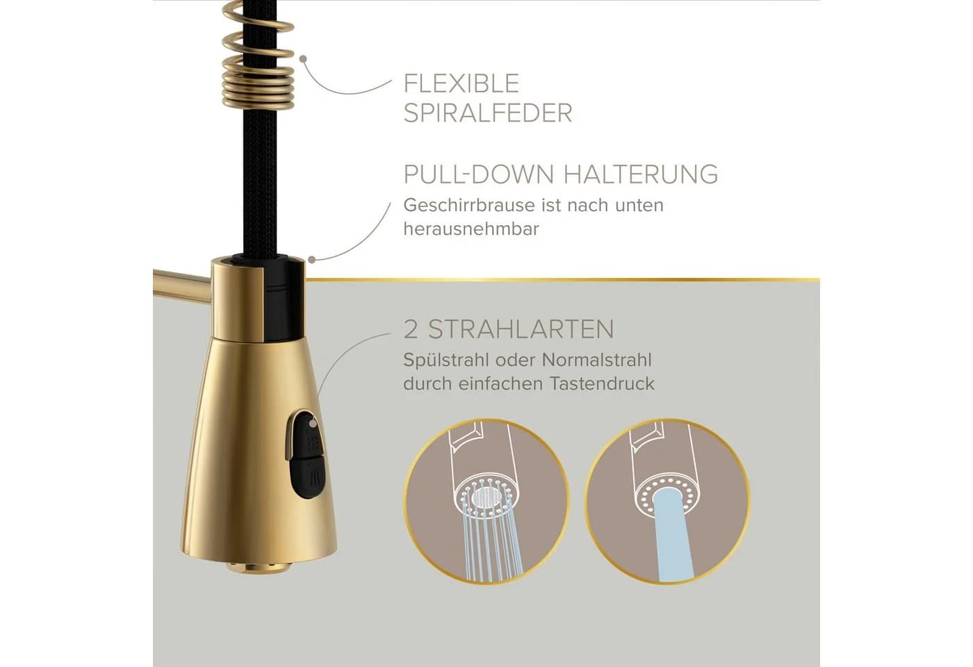 Lenz Küchenarmatur KALANI² Nickelfrei Gold - Bild 4