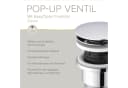 Lenz EasyClean Pop-Up-Ventil Waschbeckenstöpsel Chrom Bild 3