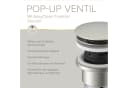 Lenz EasyClean Pop-Up-Ventil Edelstahl Waschbeckenstöpsel Grau Bild 3