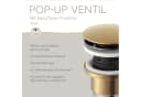 Lenz EasyClean Pop-Up-Ventil Waschbeckenstöpsel Gold Bild 3