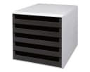 Metzger & Mendle Schubladenbox 5 Schubladen Grau Stapelbar Bild 2