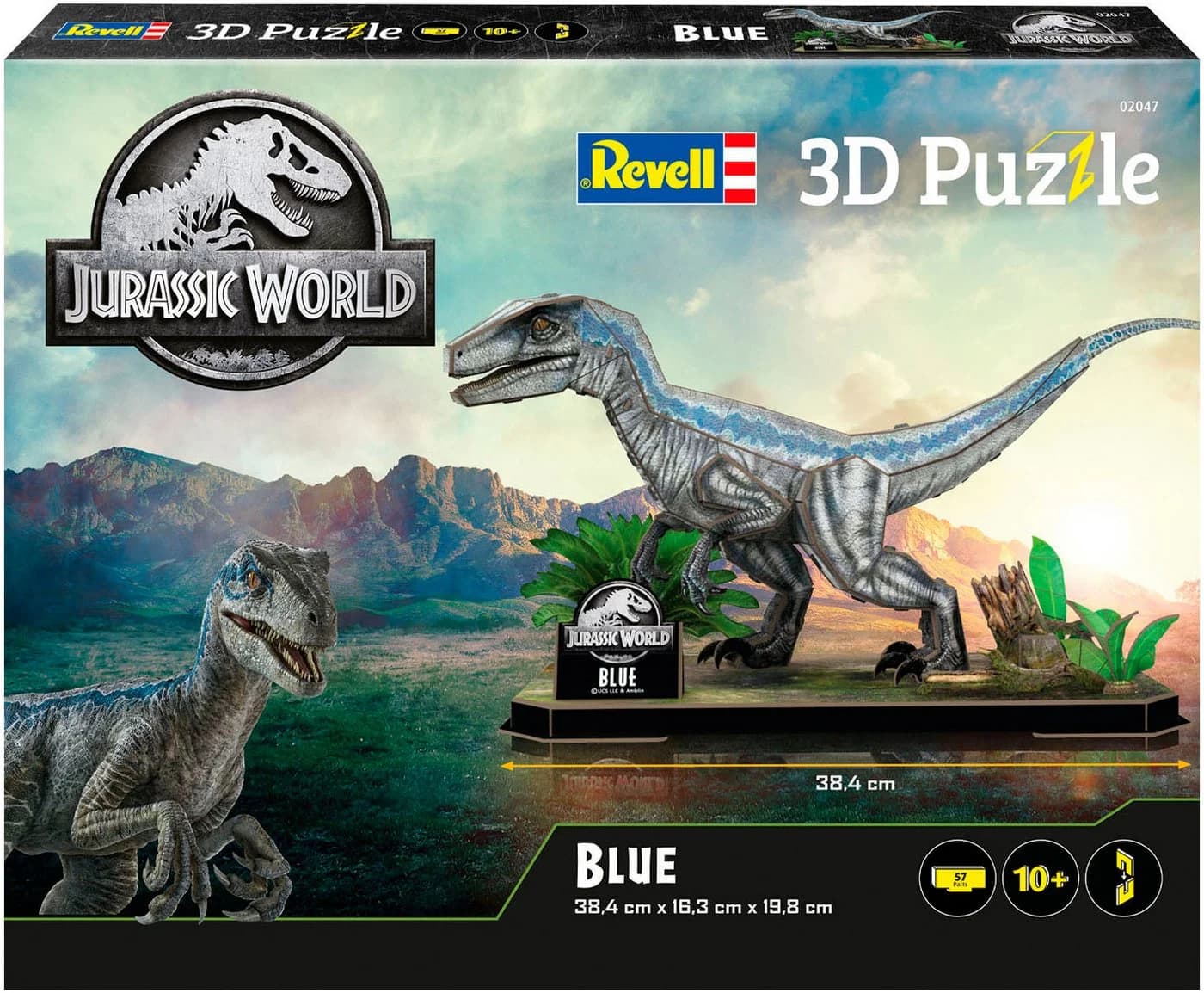 Revell® 3D-Puzzle Jurassic World Dinosaurier Blue, 57 Teile Schaumstoff