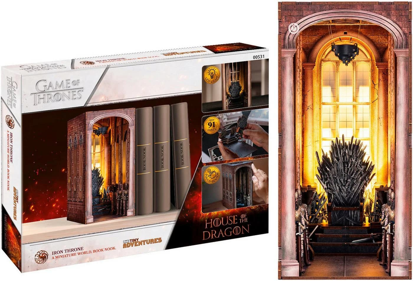 Revell Tiny Adventures Book Nook House of the Dragon Iron Throne Holzbausatz - Bild 2