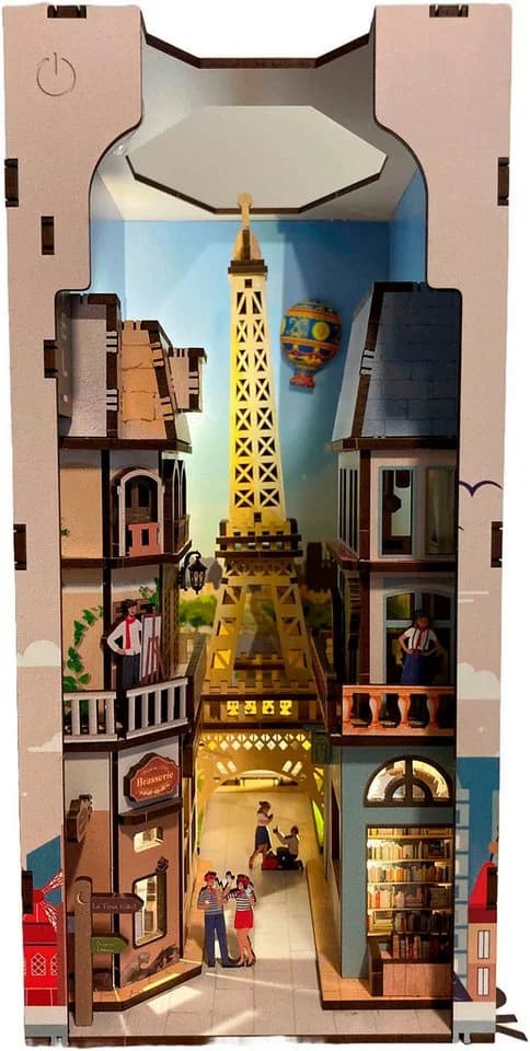Revell® 3D-Puzzle Book Nook Paris 168 Teile Buchstütze LED-Beleuchtung