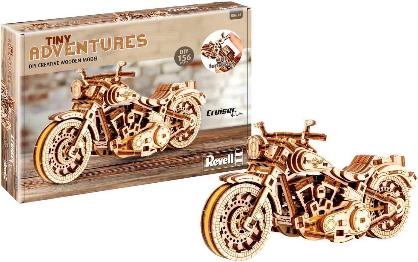 Revell Tiny Adventures Cruiser V-Twin Holz-Modellbausatz 1:13 - Bild 2