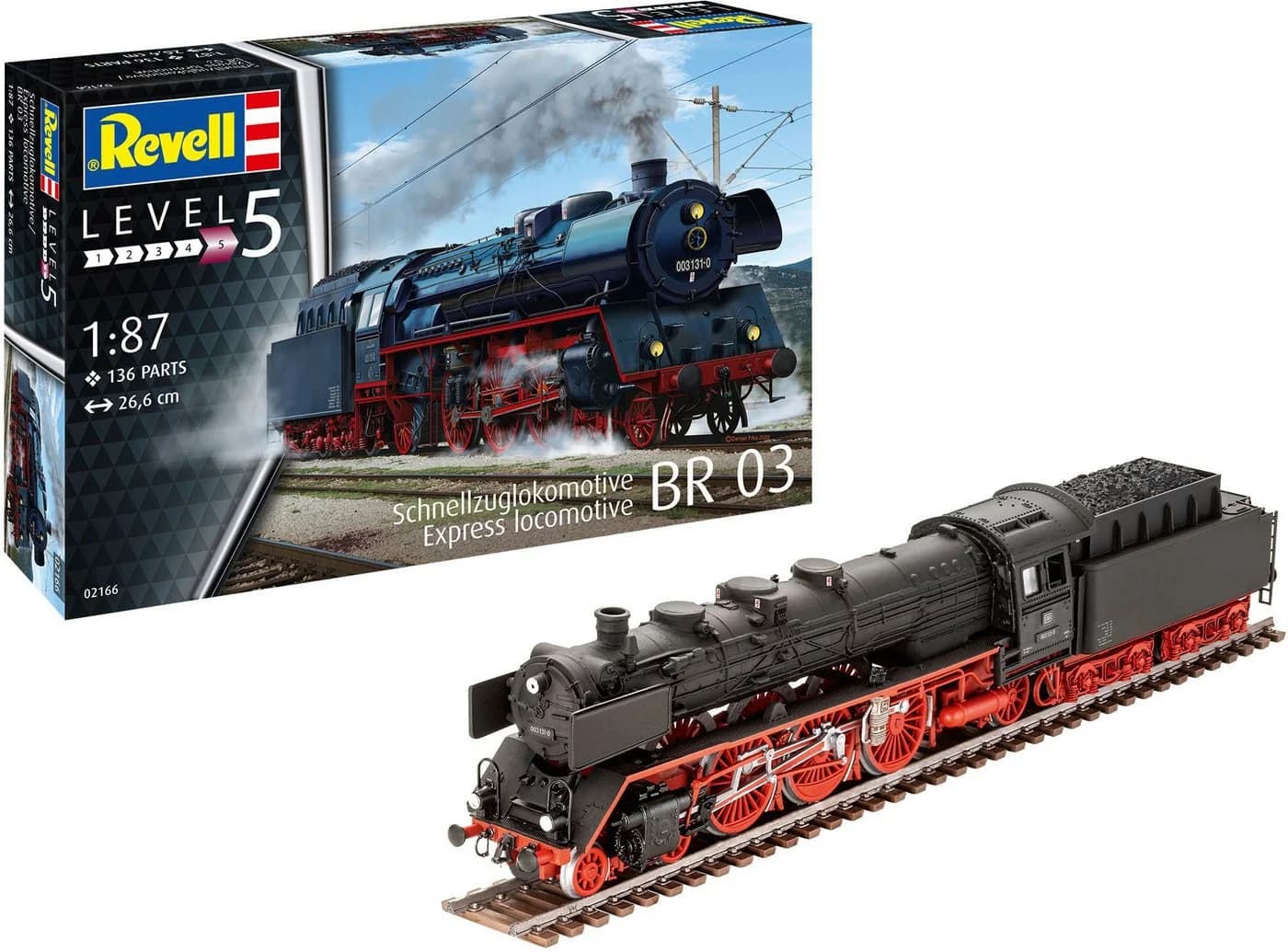 Revell Modellbausatz H0 Schnellzuglokomotive BR03 Maßstab 1:87 - Bild 2