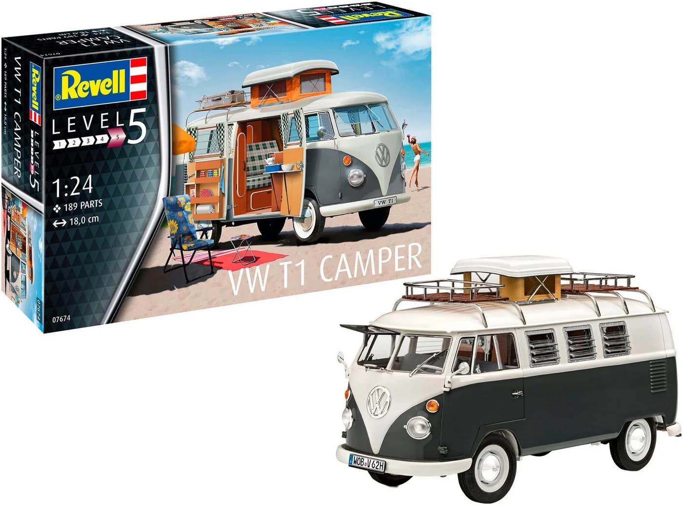 Revell Modellbausatz VW T1 Camper Made in Europe Bunt - Bild 2