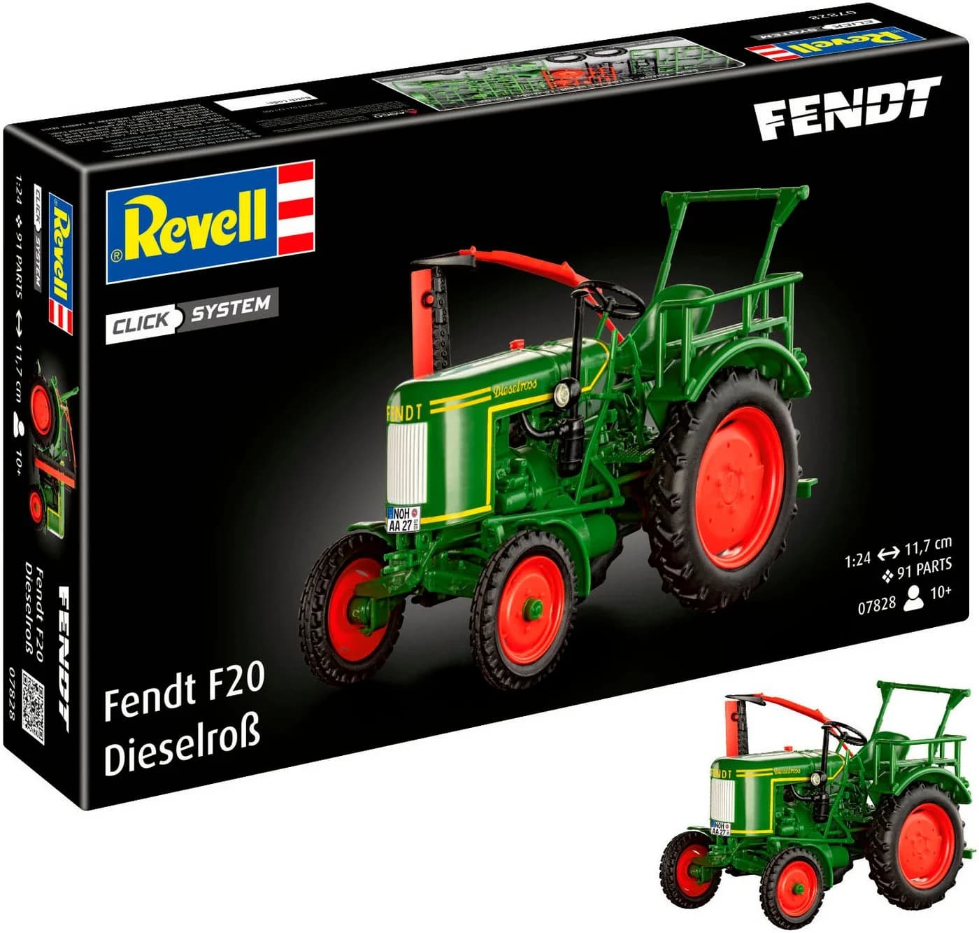 Revell® Modellbausatz Click System Fendt F20 Dieselroß Traktor 1:24 Bunt - Bild 2