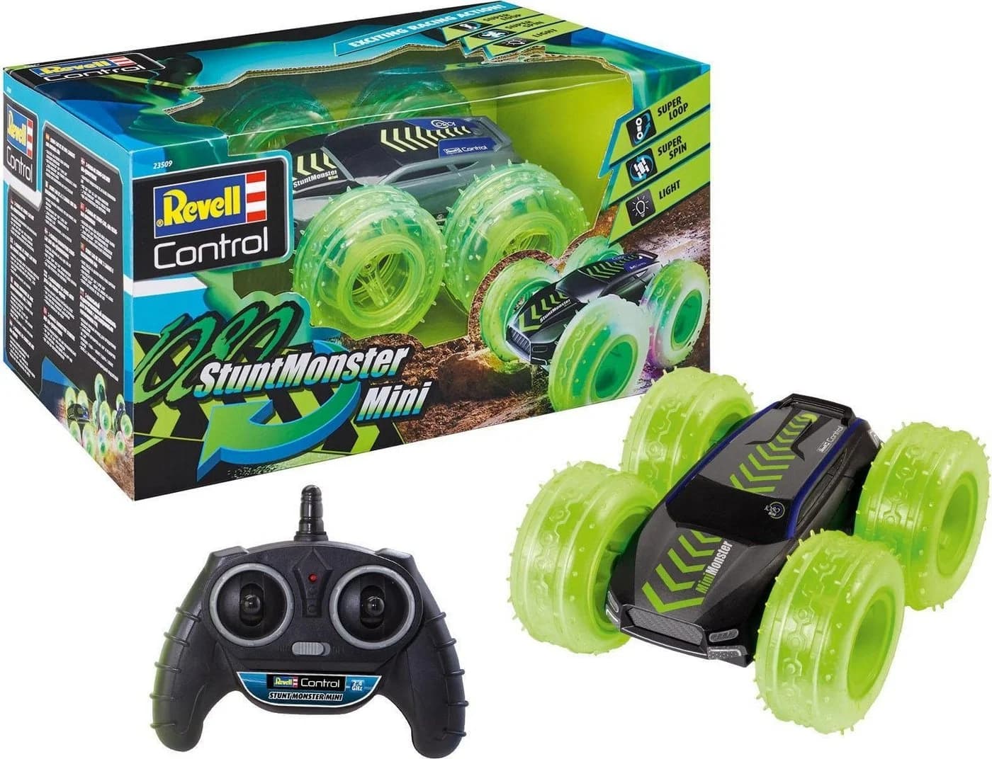 Revell® RC-Auto Stunt Monster Mini mit LED-Beleuchtung Grün/Schwarz - Bild 2