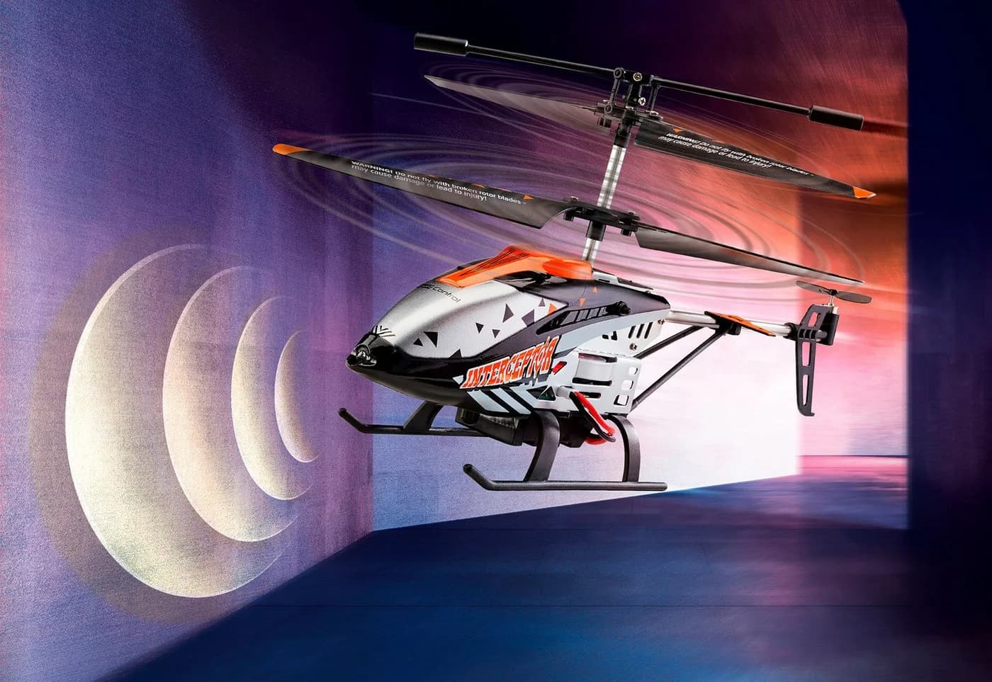 Revell RC-Helikopter Interceptor Anti Collision 2,4GHz Orange/Schwarz