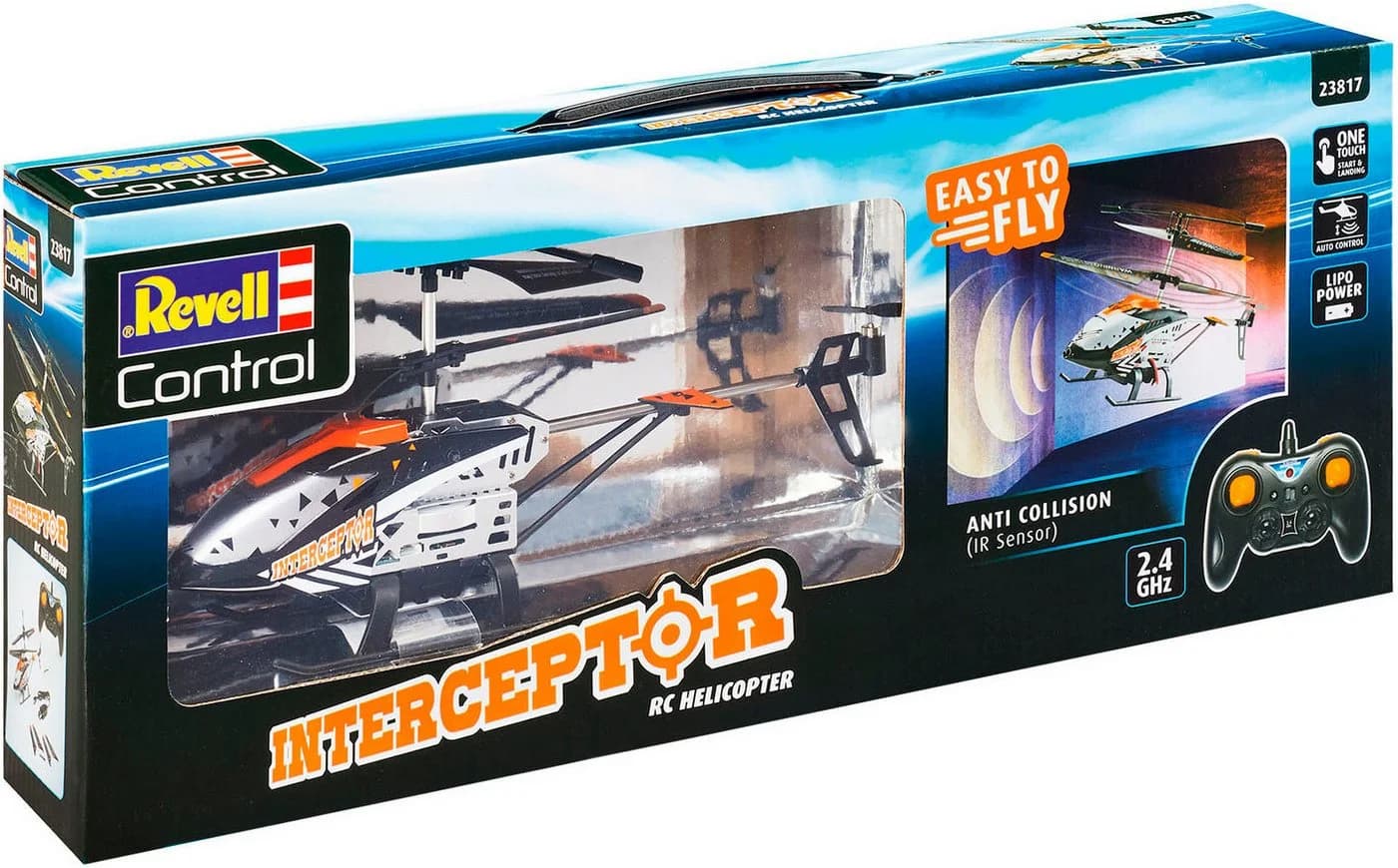 Revell RC-Helikopter Interceptor Anti Collision 2,4GHz Orange/Schwarz - Bild 4