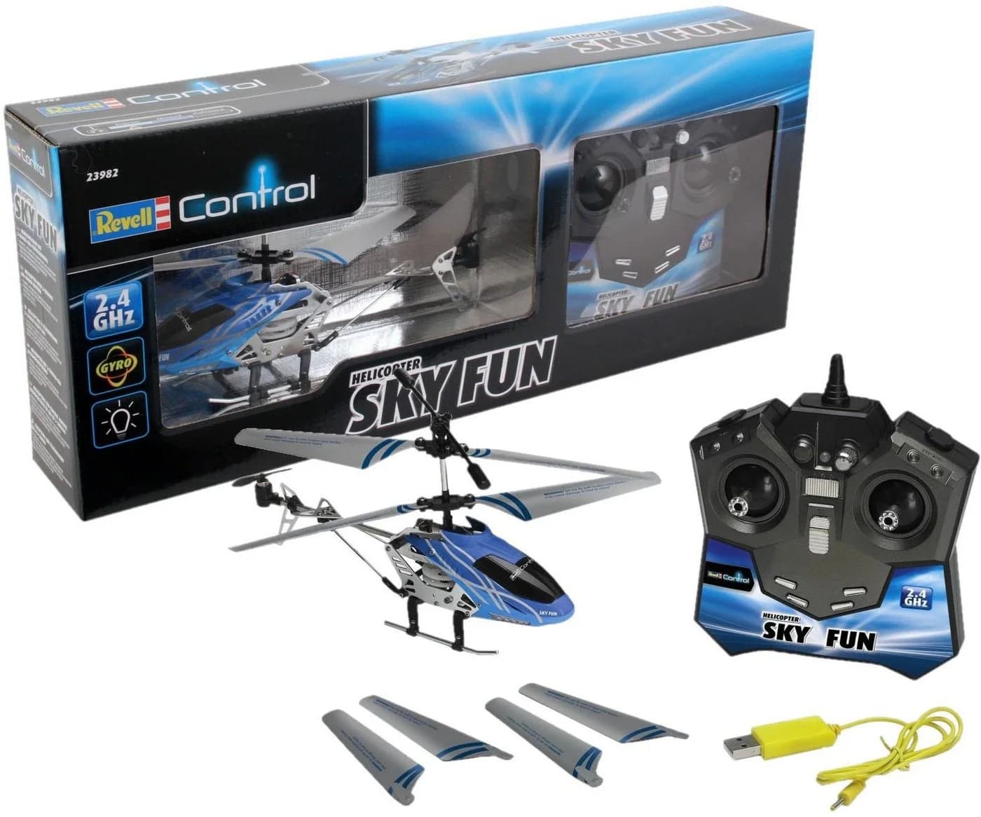 Revell® RC-Helikopter Sky Fun 2,4 GHz mit LED-Beleuchtung blau - Bild 2