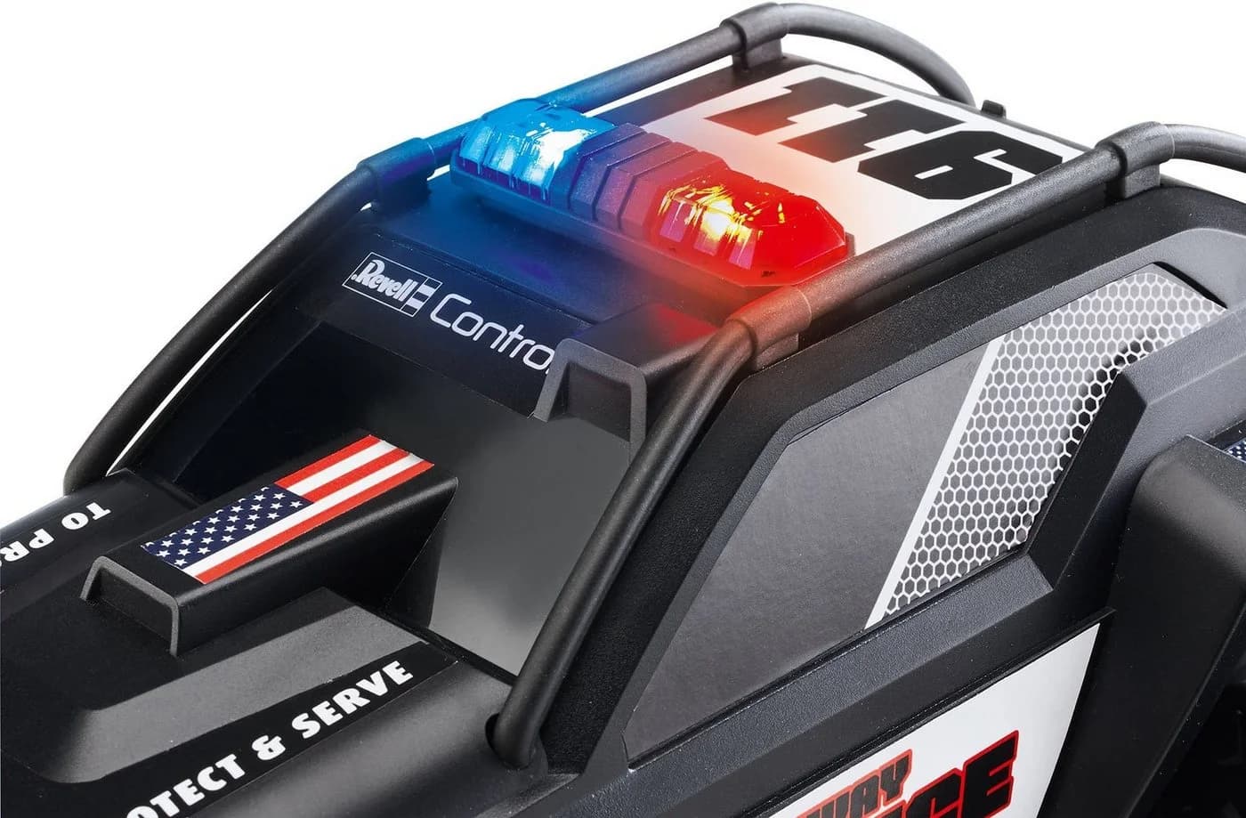 Revell RC-Auto Highway Police Rot/Schwarz mit LED Blaulichtbalken - Bild 5