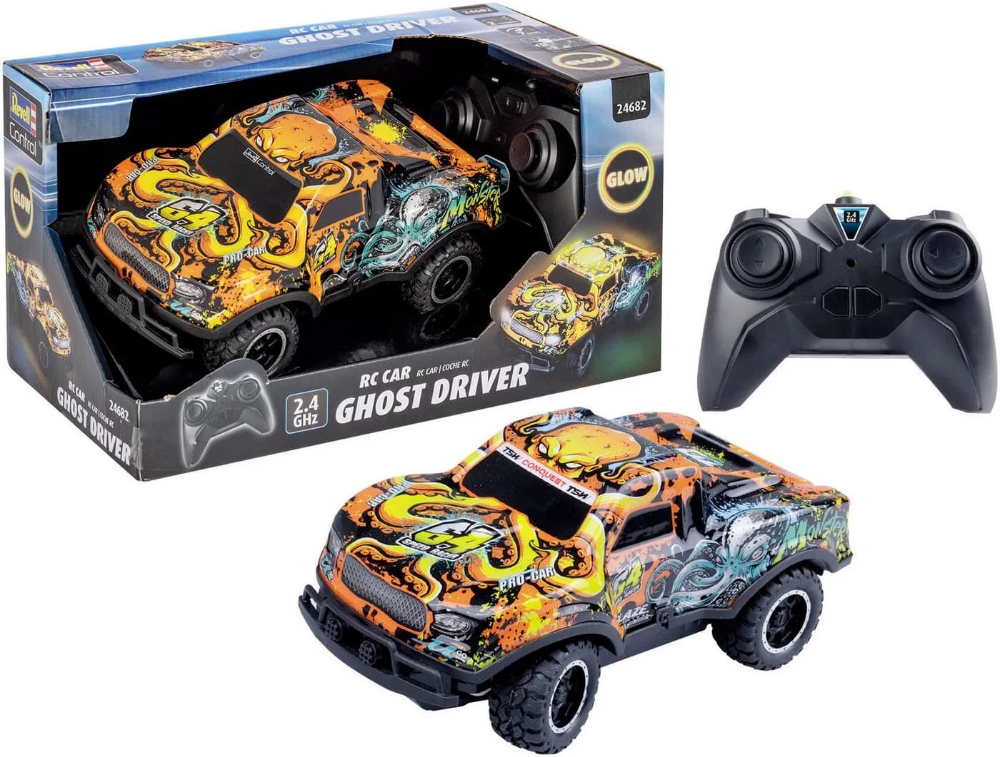 Revell RC-Monstertruck Ghost Driver 2,4 GHz Orange LED - Bild 2