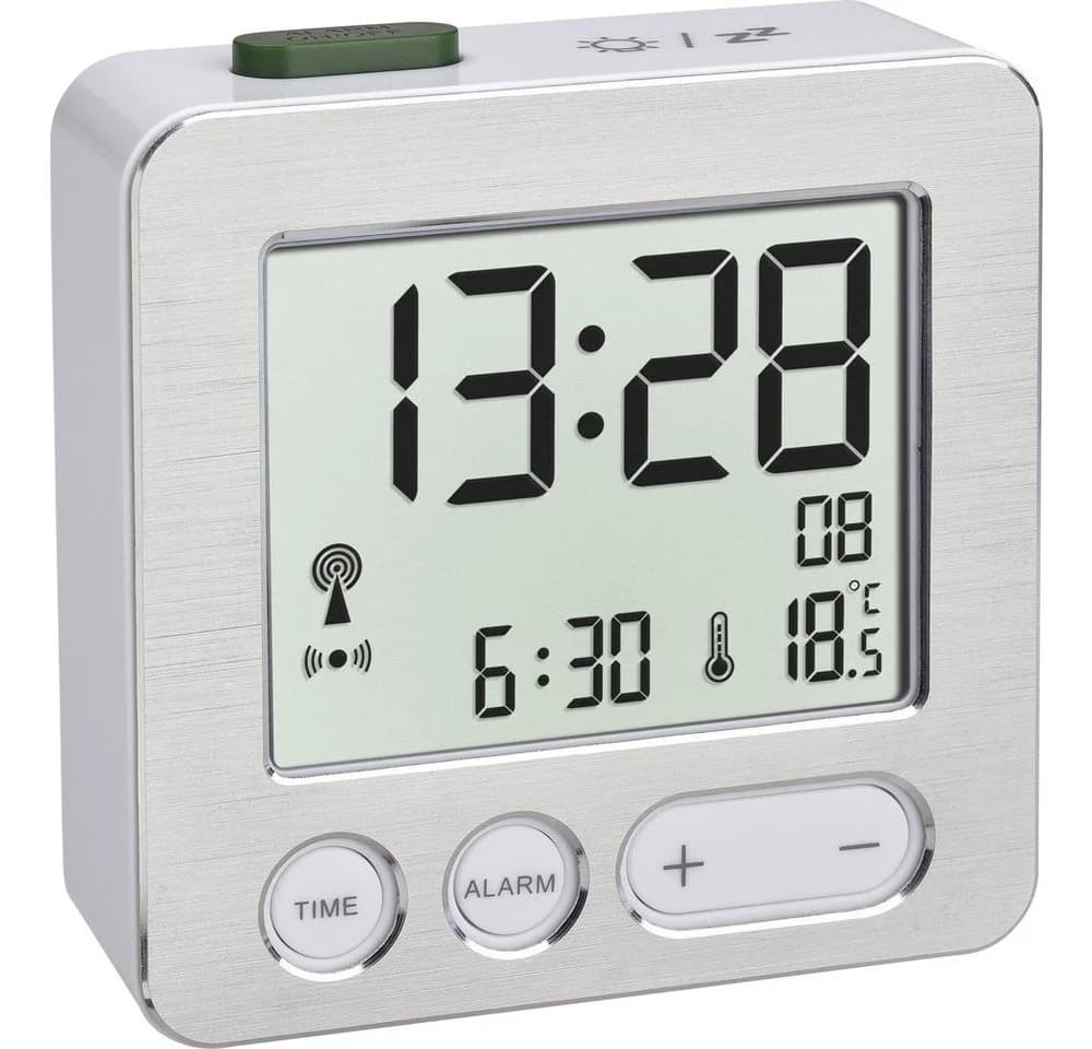 TFA Dostmann Funkwecker Digital mit Innentemperatur und Snooze Schwarz/Silber - Bild 4