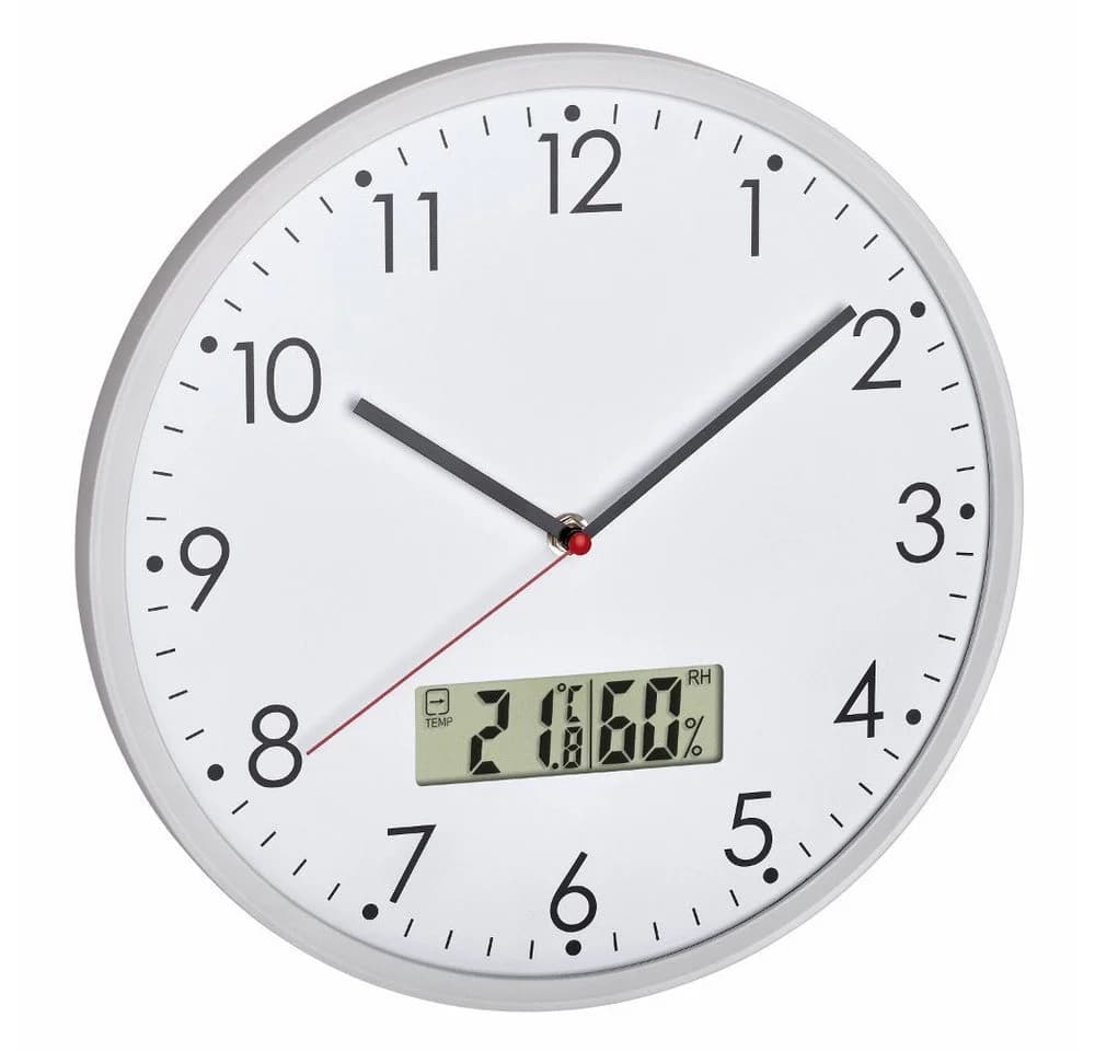 TFA Dostmann Wanduhr Analog mit Temperatur und Luftfeuchte - Bild 2