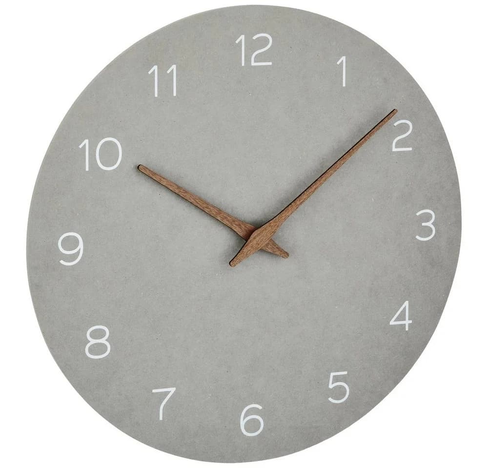 TFA Dostmann Wanduhr Analog Grau Walnuss-Holz Optike - Bild 2