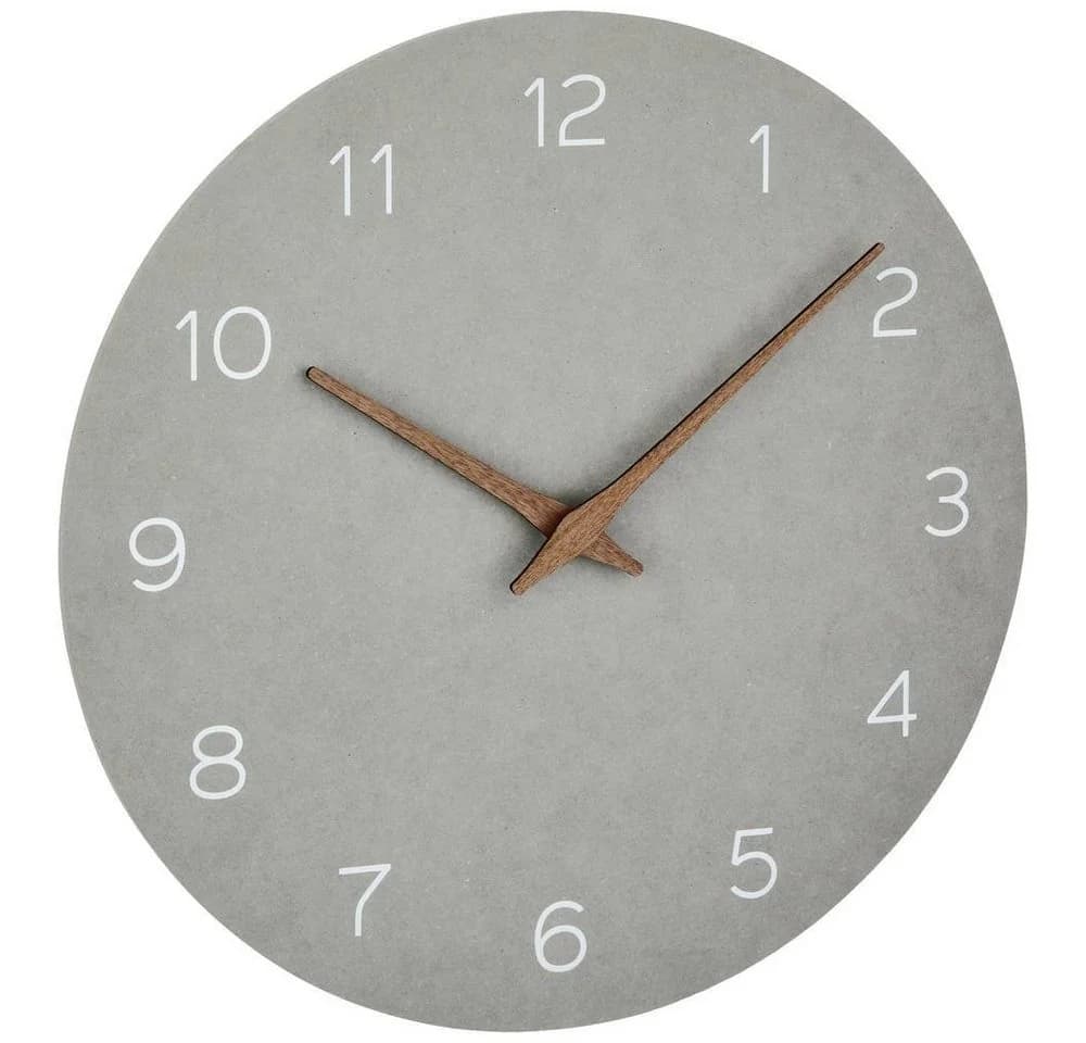 TFA Dostmann Wanduhr Analog Grau Walnuss-Holz Optike - Bild 3