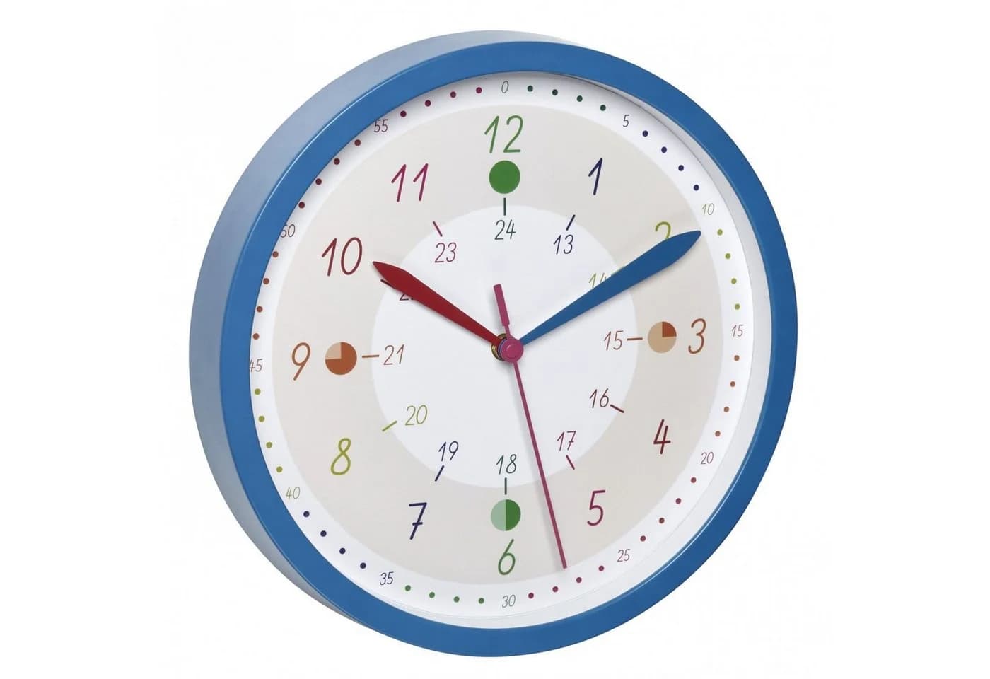 TFA Dostmann Wanduhr Tick & Tack Lernuhr Bunt 12/24h - Bild 2
