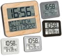 TFA Dostmann Funkwanduhr TimeLine Max Digitale Uhr Holz-Optik Bild 1