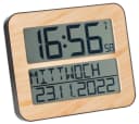 TFA Dostmann Funkwanduhr TimeLine Max Digitale Uhr Holz-Optik Bild 2