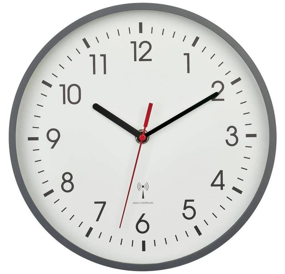 TFA Dostmann Funk-Wanduhr Grau Klassisch 245 mm - Bild 4