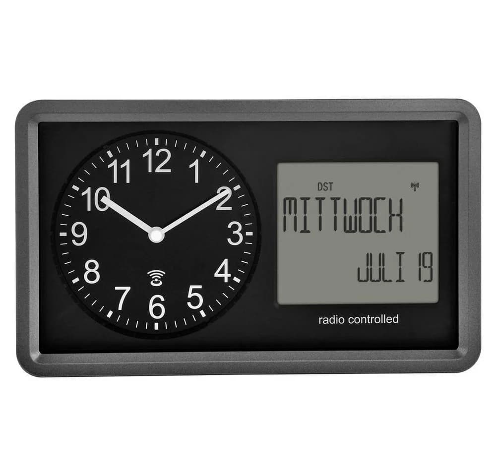 TFA Dostmann Wanduhr Analoge Funkuhr mit Kalender - Bild 3