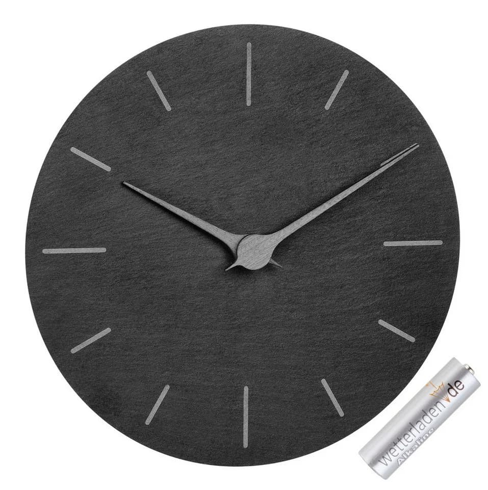 TFA Dostmann Schiefer Wanduhr 250 mm Quarzuhr geräuscharm - Bild 2