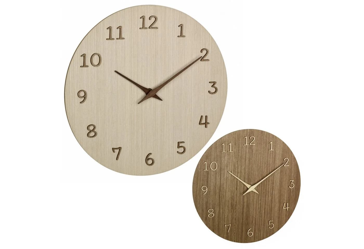 TFA Dostmann Wanduhr analog Holz 298mm 3D-Ziffern