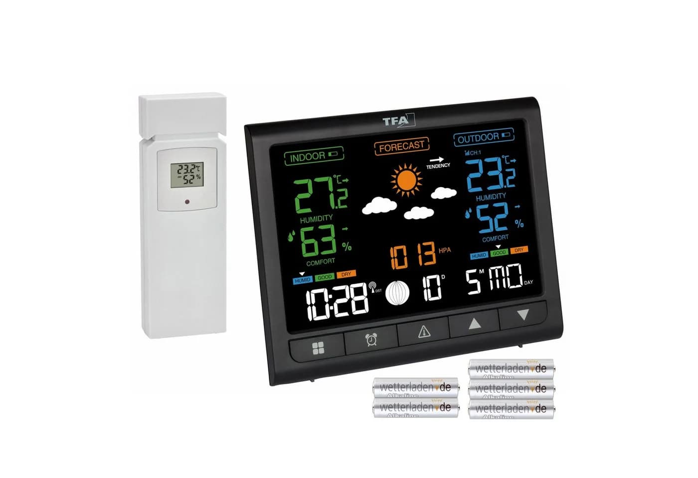 TFA Dostmann Funkwetterstation mit VA-Farbdisplay und Wetterprognose - Bild 2