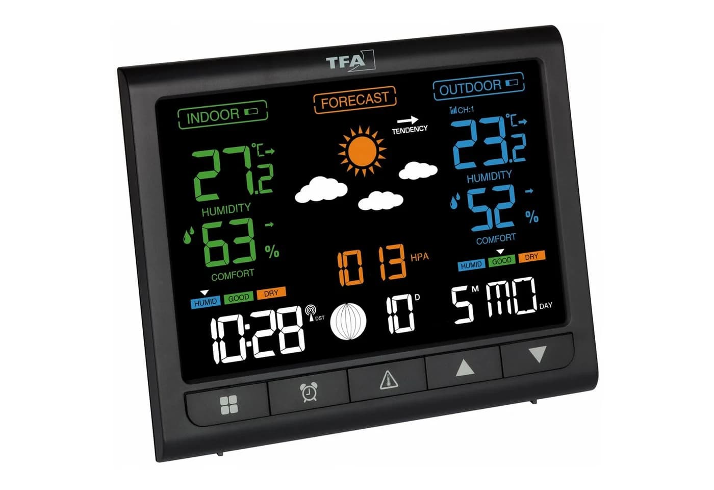 TFA Dostmann Funkwetterstation mit VA-Farbdisplay und Wetterprognose - Bild 3