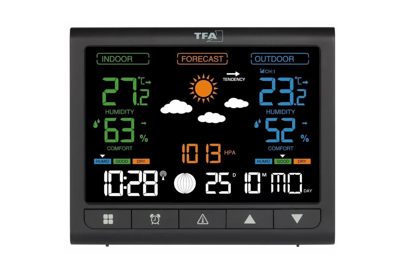 TFA Dostmann Funkwetterstation mit VA-Farbdisplay und Wetterprognose - Bild 4