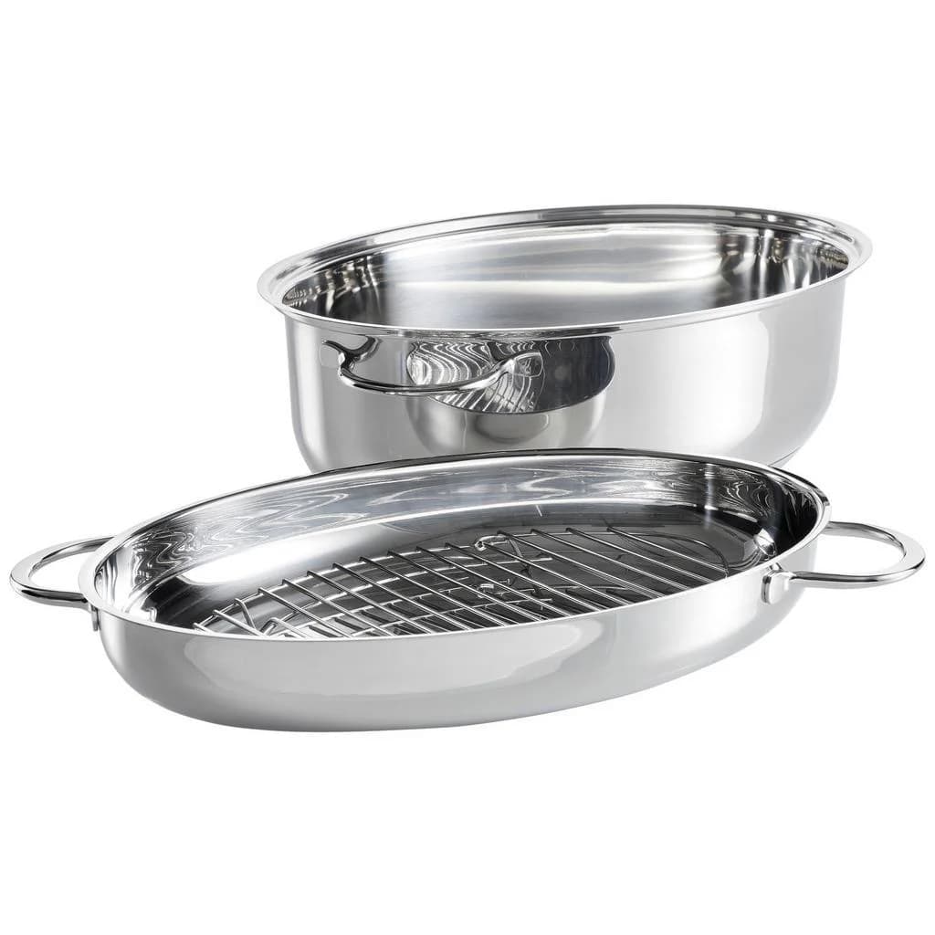 Zwilling Plus Bräter Edelstahl 8,5 L Oval 38 cm Backofengeeignet