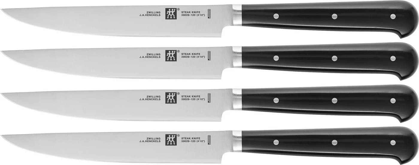 ZWILLING Steakmesserset 4-tlg. Schwarz Edelstahl