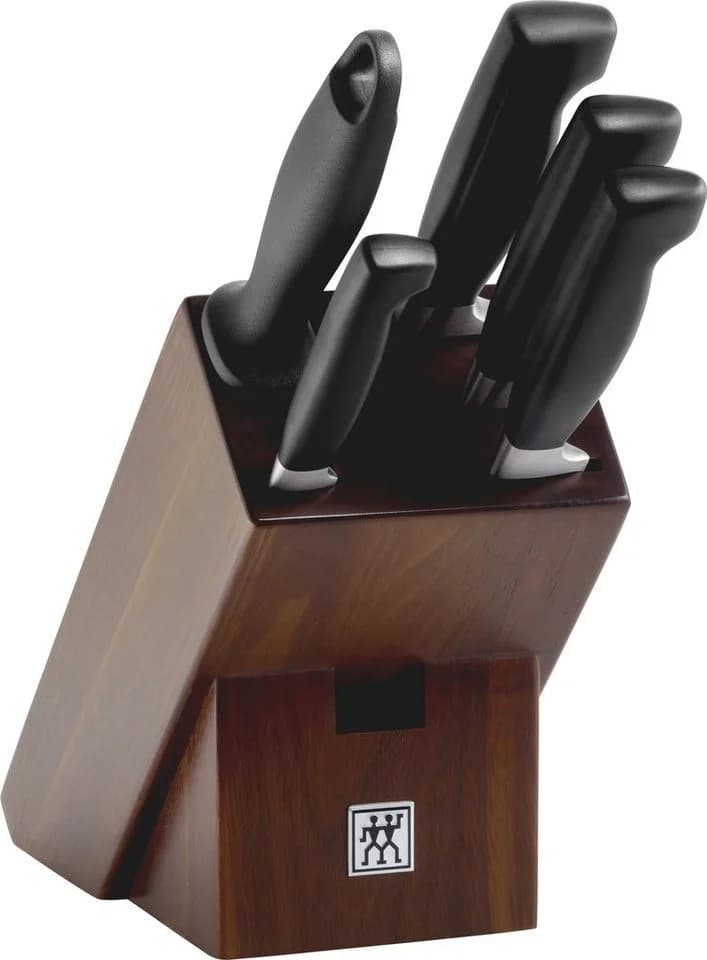 Zwilling Messerblock Vier Sterne 7-teilig Walnuss Holz