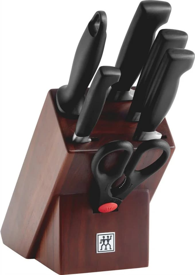 Zwilling Messerblock Vier Sterne 7-teilig Walnuss Holz - Bild 2