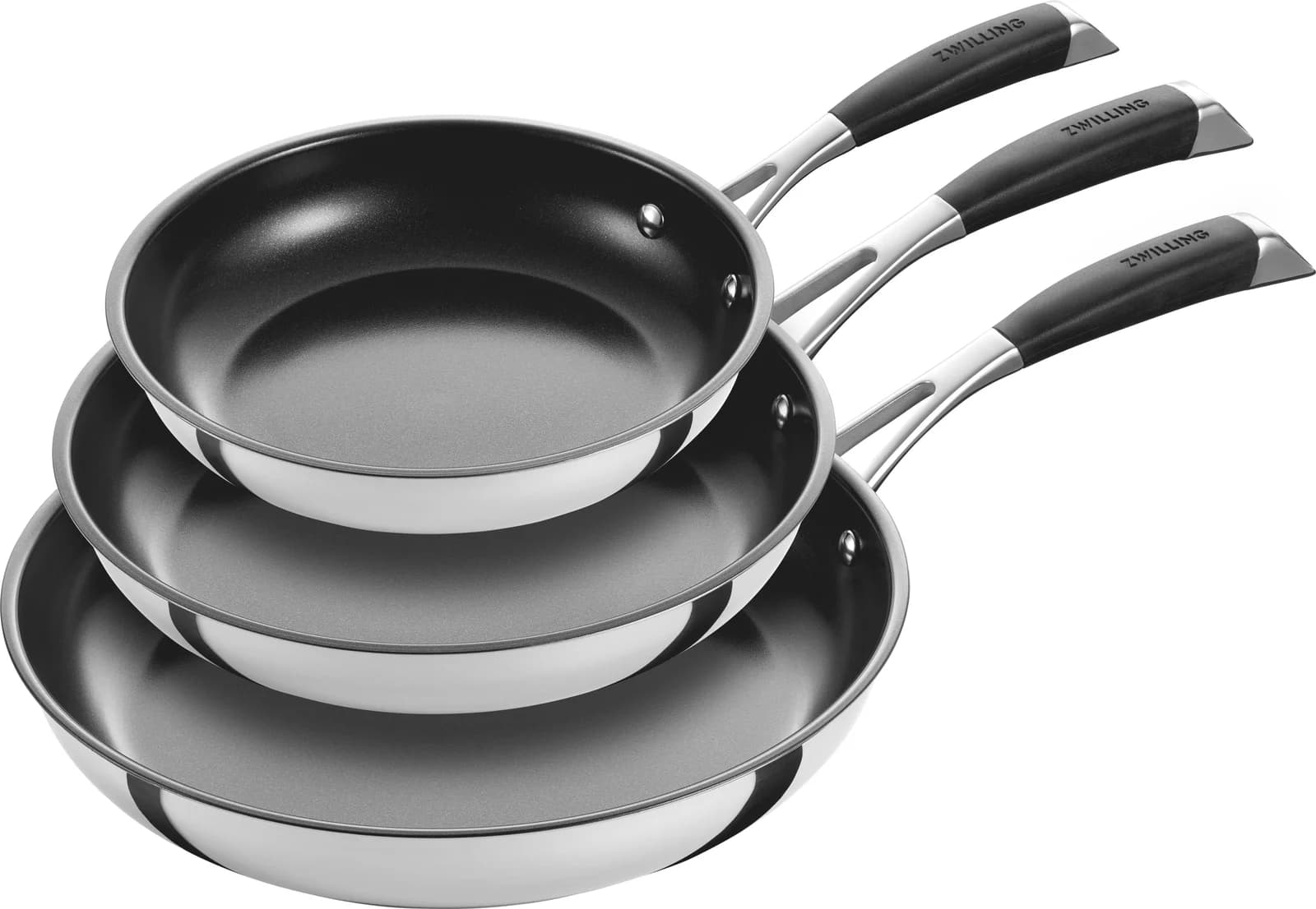 ZWILLING Core Bratpfannenset 3-tlg. Edelstahl Keramik Antihaft