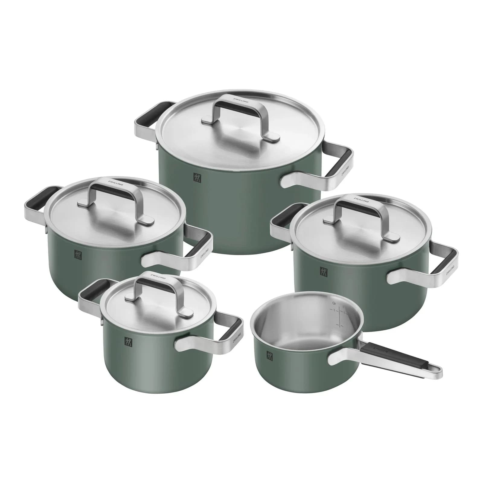 Zwilling Kochtopfset Pure Grün 5-teilig Edelstahl
